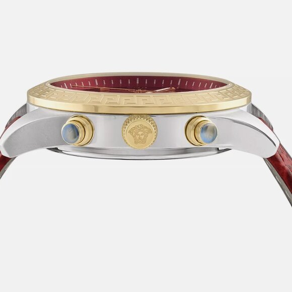 Versace Womens Greca Two Tone 40mm Strap Fashion Watch